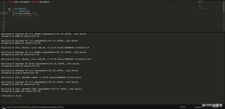 一行代码搞定 Scrapy 随机 User-Agent