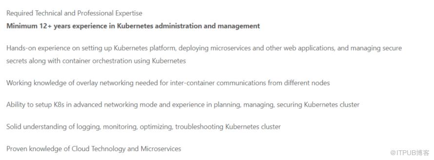 Kubernetes 1.0 发布刚六周年，IBM 却想招 12 年经验的