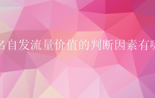 域名自发流量价值的判断因素有哪些？如何选域名？