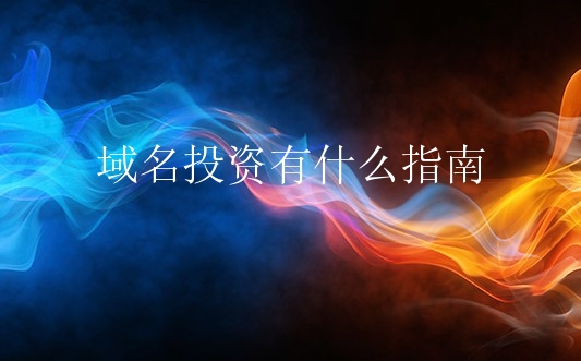 域名投资有什么指南？新手如何进行域名投资？