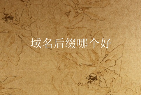 域名后缀哪个好？新手如何注册域名后缀？