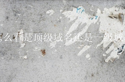 怎么看是顶级域名还是一级域名？有什么方法区分吗？