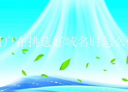 用户在挑选好域名时怎么做？新手域名选择须知什么？