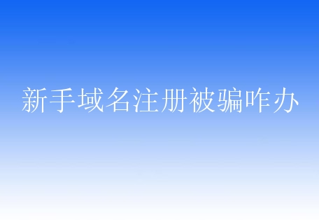 新手域名注册被骗咋办？如何防止被骗？
