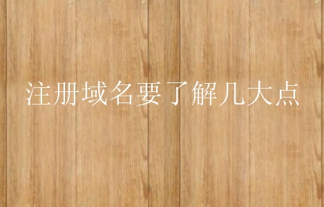 注册域名要了解几大点？新手有什么方式注册域名？