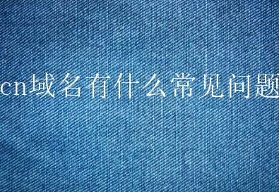 cn域名有什么常见问题？新手该如何解决？