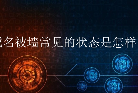 域名被墙常见的状态是怎样的？如何解决？