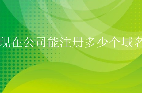 现在公司能注册多少个域名？新手要牢记什么？
