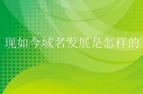 现如今域名发展是怎样的？有什么特点呢？