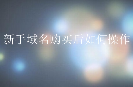 新手域名购买后如何操作？有哪些需要知道？