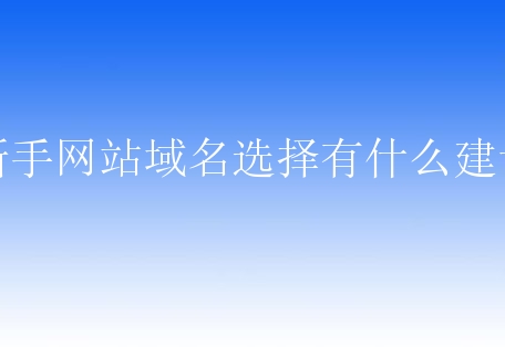 新手网站域名选择有什么建议？如何打造完美网站域名？