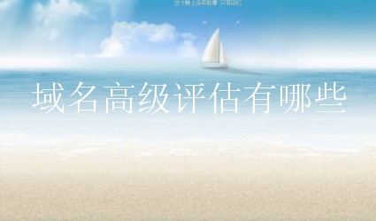 域名高级评估有哪些？如何评估一个域名价值？