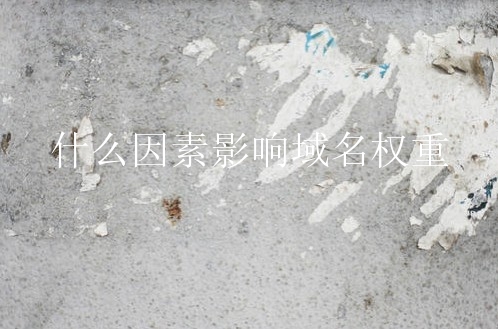 什么因素影响域名权重？小白需要了解哪些？