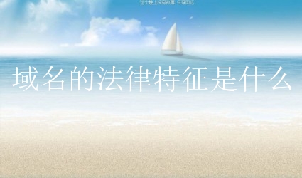 域名的法律特征是什么？有哪些域名法律特征？