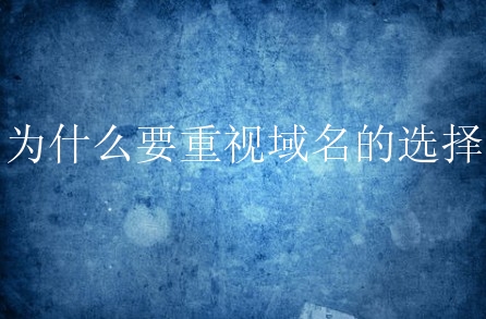 为什么要重视域名的选择？选域名有何标准？