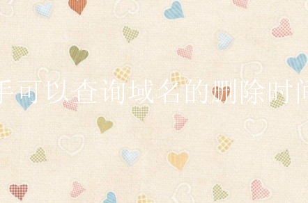 新手可以查询域名的删除时间吗？怎么查看？