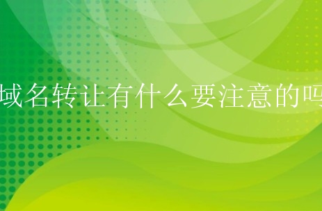 域名转让有什么要注意的吗？新手要知道哪些重要信息？