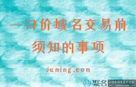 一口价域名在交易前需要了解的一些内容