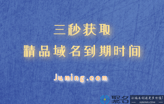 三秒获取精品域名的到期时间