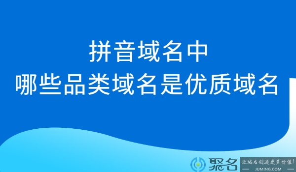 拼音域名中哪些品类域名是优质域名?